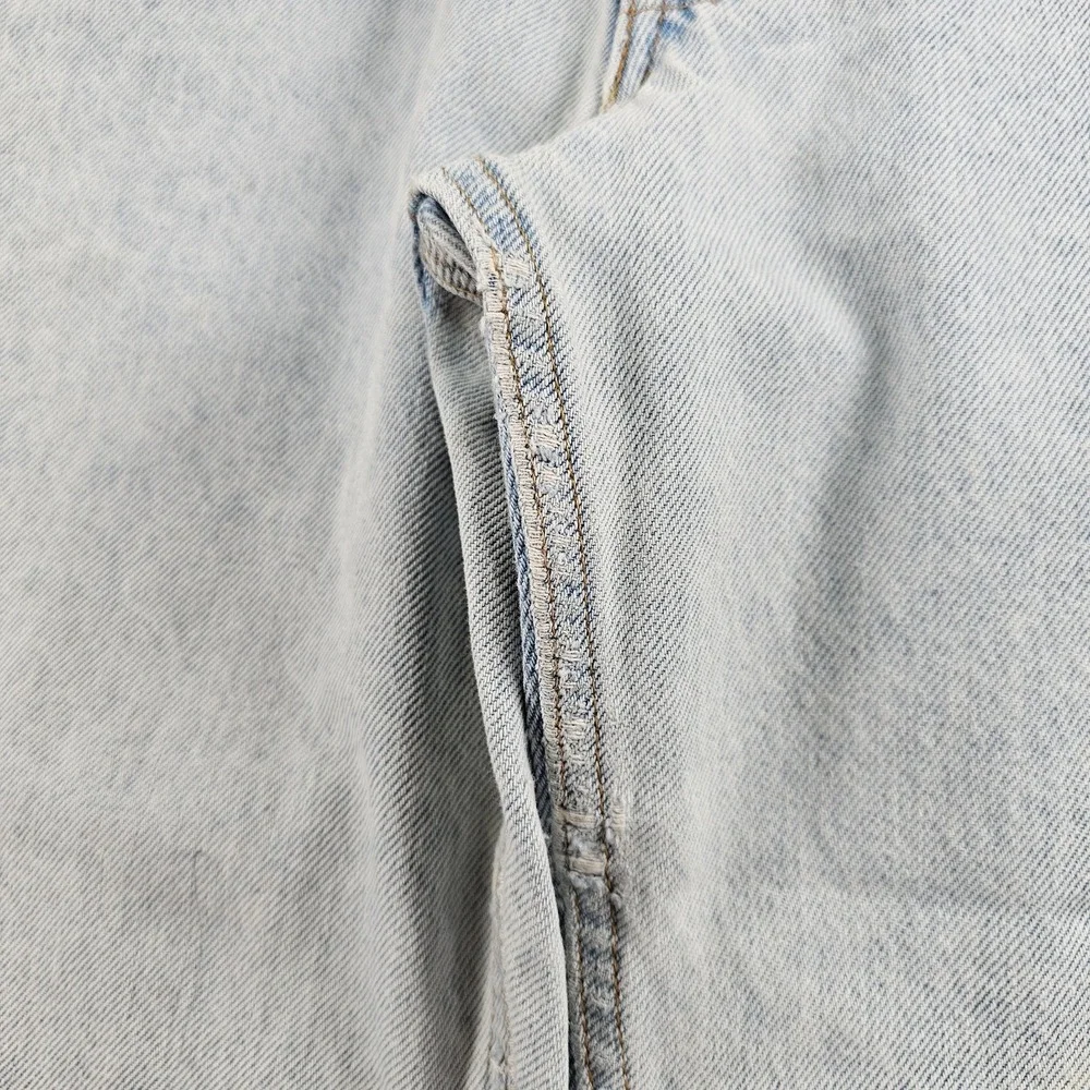 Vtg Levi's 560 Orange Tab Jeans 34x29 90s USA Loose Tapered Light Wash Raw Hem